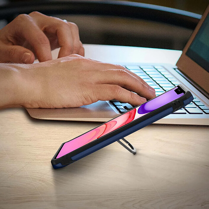 Avizar Coque pour iPhone 11 Antichoc Bi-matière avec Bague Support Vidéo pas cher
