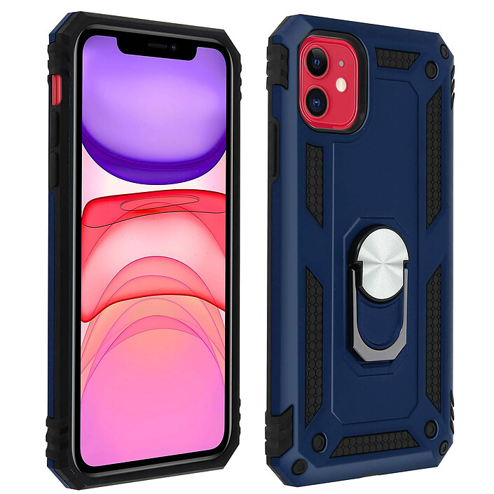 Avizar Coque pour iPhone 11 Antichoc Bi-matière avec Bague Support Vidéo