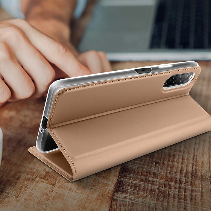 Avizar Housse pour Sony Xperia 10 II Étui Folio Porte-carte Support Vidéo Rose champagne pas cher