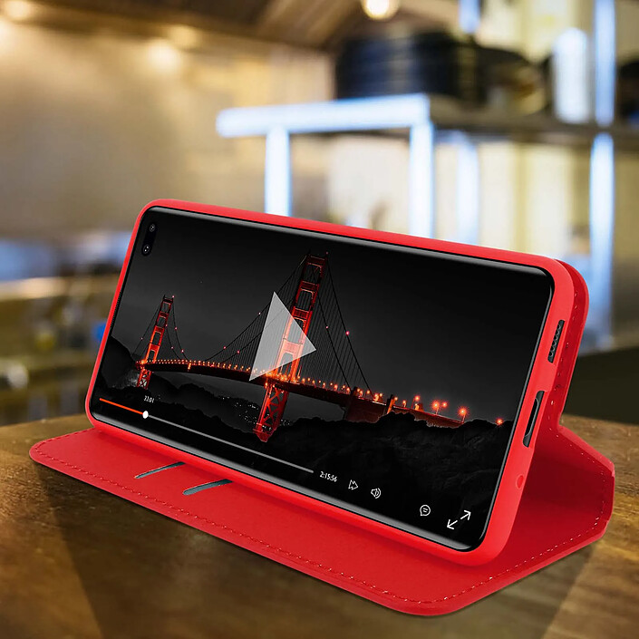 Acheter Avizar Etui Portefeuille pour Samsung Galaxy S20 Ultra Clapet Magnétique avec Support Rouge