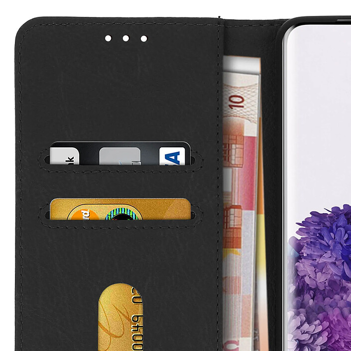 Avizar Étui pour Samsung Galaxy S20 Clapet Portefeuille Fonction Support Vidéo Noir pas cher