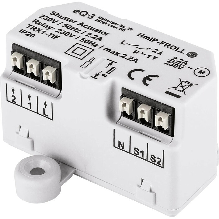 Homematic Interrupteur Pour Volet Roulant Sans Fil Ip HMT_HMIP-FROLL