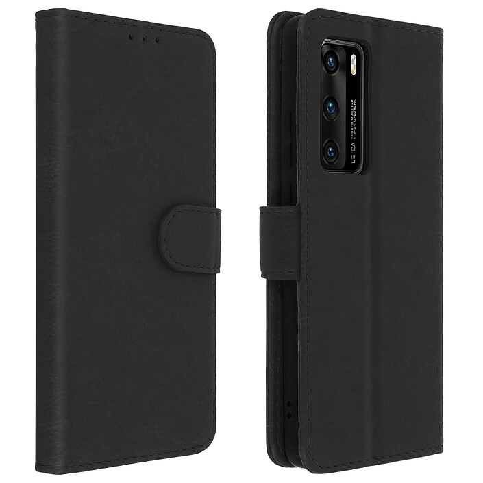 Avizar Étui Huawei P40 Housse Folio Intégrale Porte-carte Fonction Support noir