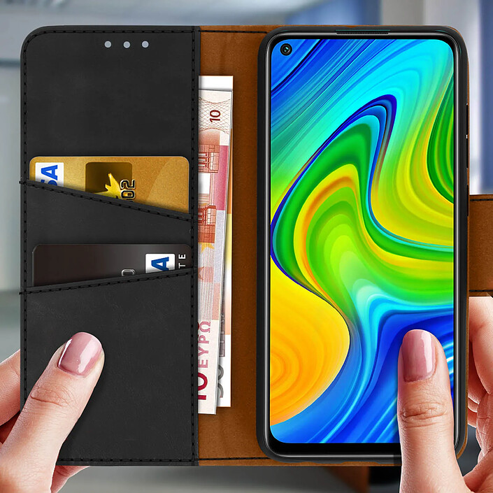 Avis Avizar Housse Redmi Note 9 Étui Folio Porte-carte Fonction Support Vintage