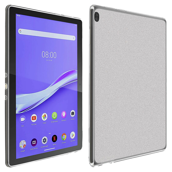 Avizar Coque pour Lenovo Smart Tab M10 10.1 Silicone Flexible Résistant Ultra fine Blanc