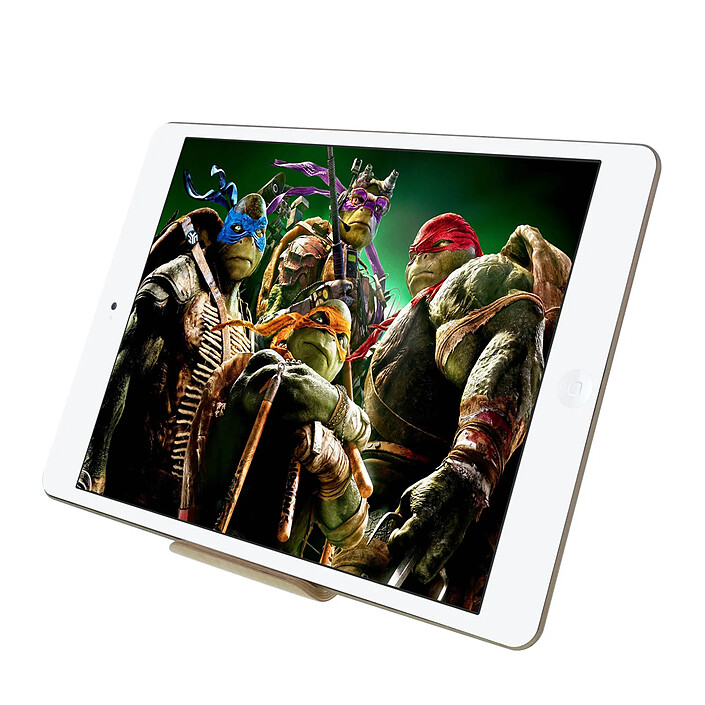 Avizar Support bureau en bois pour Smartphone et Tablette Beige pas cher