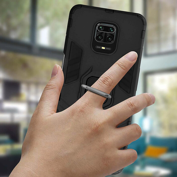 Avis Avizar Coque pour Xiaomi Redmi Note 9 Pro Max/9 Pro/9S Antichoc Hybride Bague Support Noir
