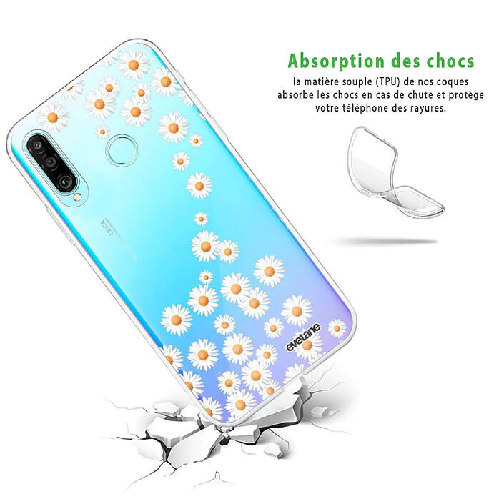 Avis Evetane Coque Huawei P30 Lite/ P30 Lite XL 360 intégrale transparente Motif Marguerite Tendance .