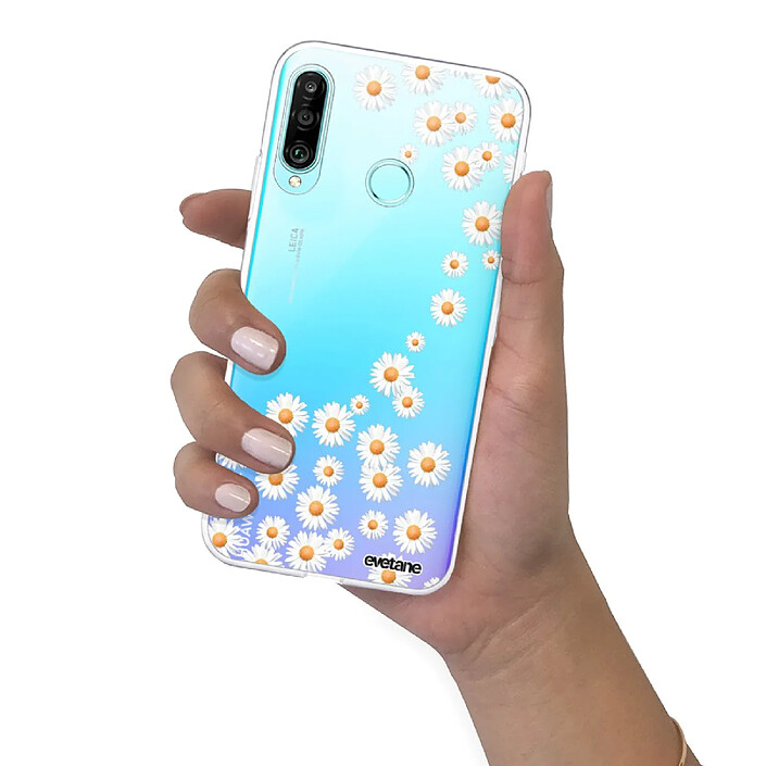Evetane Coque Huawei P30 Lite/ P30 Lite XL 360 intégrale transparente Motif Marguerite Tendance . pas cher