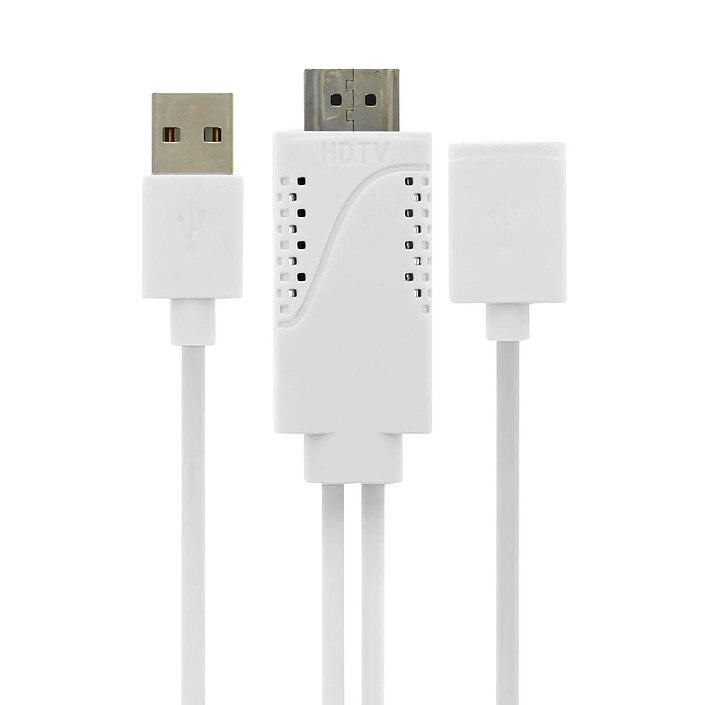 Avizar Câble USB Femelle MHL Vers HDMI Mâle Et USB Mâle Smartphone / Tablette