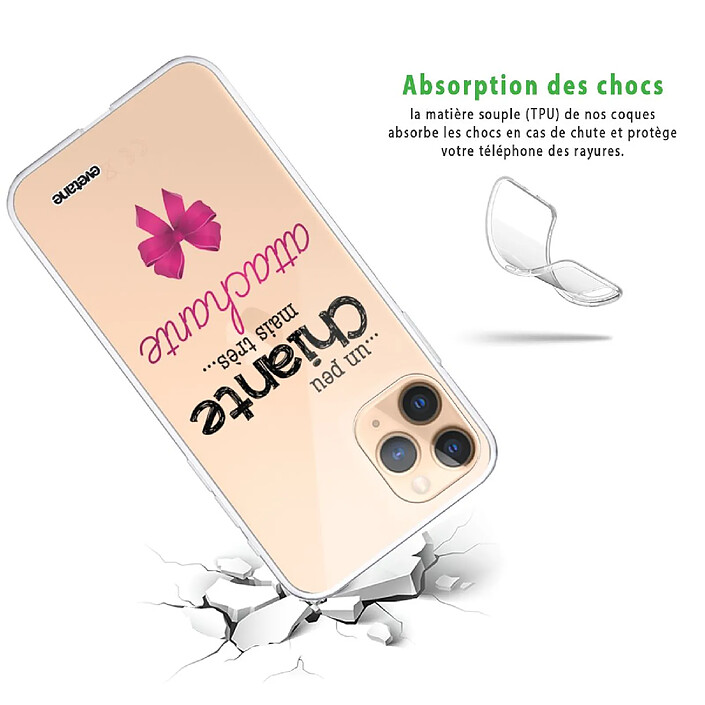 Avis Evetane Coque iPhone 11 Pro 360 intégrale transparente Motif Un peu chiante tres attachante Tendance .
