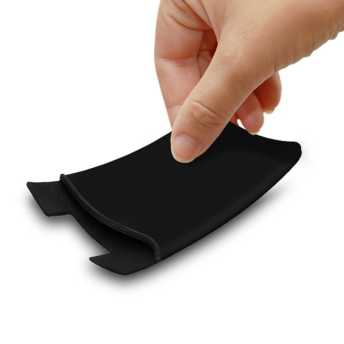 Avizar Porte-carte Smartphone et tablette Rangement pour carte Silicone adhésif Noir pas cher