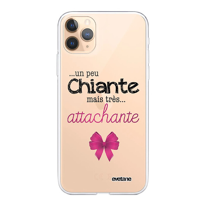 Evetane Coque iPhone 11 Pro 360 intégrale transparente Motif Un peu chiante tres attachante Tendance .