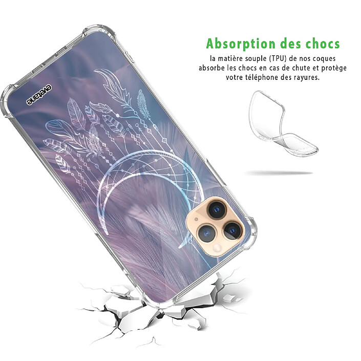 Avis Evetane Coque iPhone 11 Pro anti-choc souple angles renforcés transparente Motif Lune Attrape Rêve