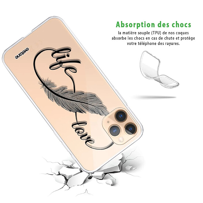 Avis Evetane Coque iPhone 11 Pro Max 360 intégrale transparente Motif Love Life Tendance .