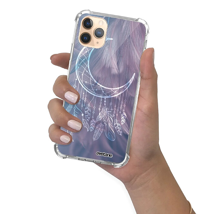 Evetane Coque iPhone 11 Pro anti-choc souple angles renforcés transparente Motif Lune Attrape Rêve pas cher