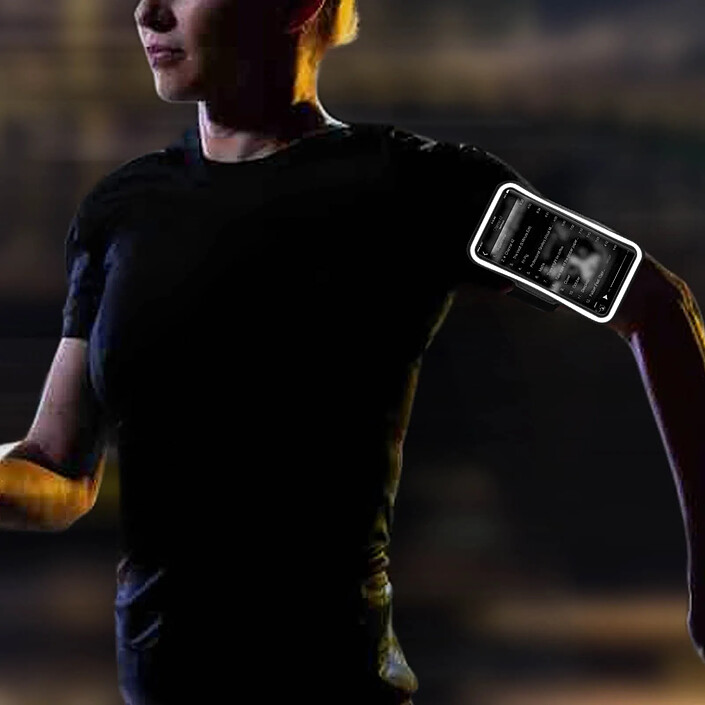 Avizar Brassard sport pour Smartphone Étui Anti-pluie Fenêtre Tactile Lanière Réglable pas cher