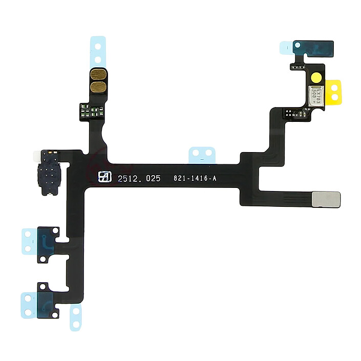 Avizar Nappe Power Bouton On/Off + Volume + Haut parleur + Flash pour Apple iPhone 5