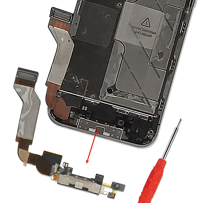 Acheter Avizar Nappe Connecteur de Charge pour + jack 3.5 + Micro + Antenne GSM – pour iPhone 4S