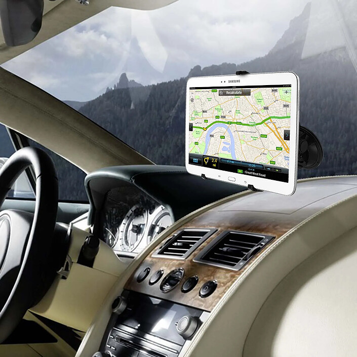Avis Avizar Support Voiture Tablette Fixation ventouse / Appuie-tête Rotatif à 360° Noir