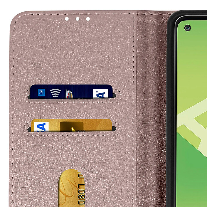 Avizar Étui pour Samsung Galaxy A21s Clapet Portefeuille Support Vidéo Rose Gold pas cher