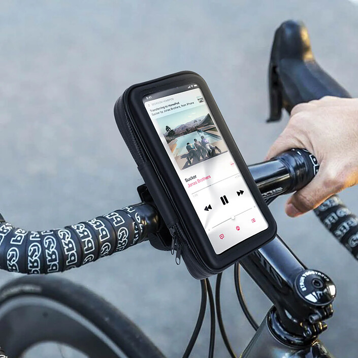 Acheter Avizar Support Vélo et Moto Smartphone Fixation guidon Housse étanche zippée Noir