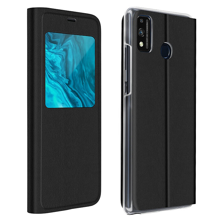 Coque Portefeuille Pour Honor 9X Lite Avec Verre Trempé - Noir/Rouge - NEUF