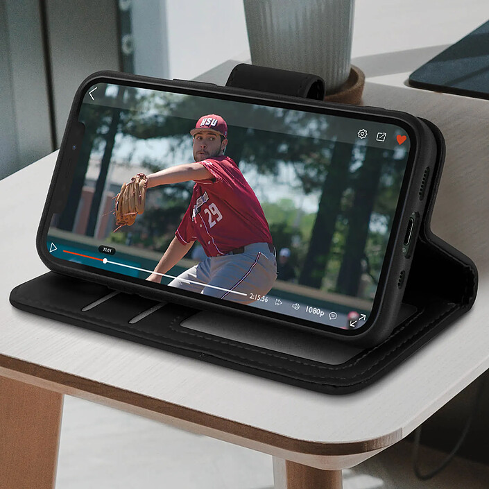 Acheter Avizar Étui Portefeuille pour iPhone 11 Pro en Cuir Premium avec Fonction Stand Noir