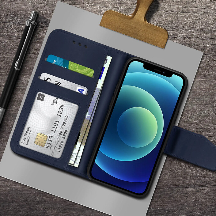 Avizar Étui Portefeuille pour iPhone 12 Mini en Cuir Premium avec Fonction Stand pas cher