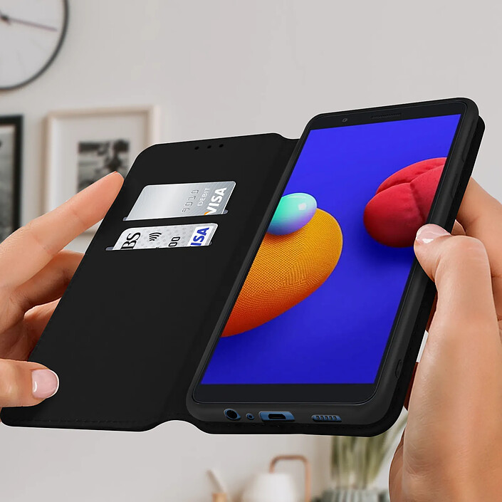 Avis Avizar Housse Samsung Galaxy A01 Core Étui Folio Portefeuille Fonction Support noir