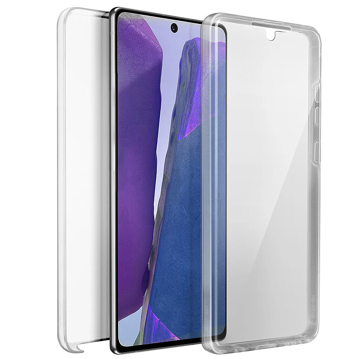 Avizar Coque Samsung Galaxy Note 20 Protection Arrière Rigide Avant Souple Transparent