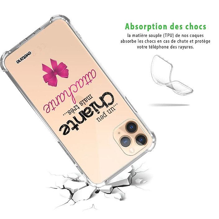 Avis Evetane Coque iPhone 11 Pro anti-choc souple angles renforcés transparente Motif Un peu chiante tres attachante