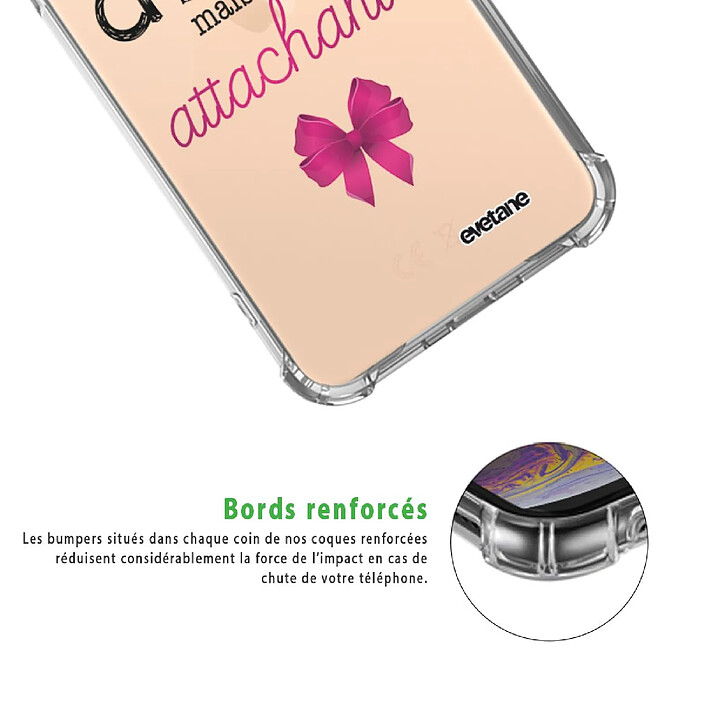 Acheter Evetane Coque iPhone 11 Pro anti-choc souple angles renforcés transparente Motif Un peu chiante tres attachante