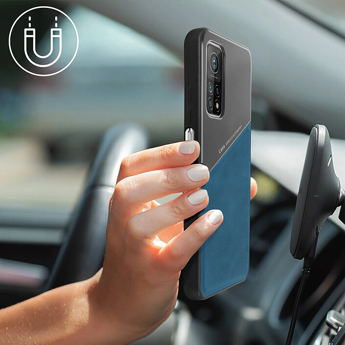 Acheter Avizar Coque pour Xiaomi Mi 10T/10T Pro aspect Cuir Compatible Support Magnétique Bleu