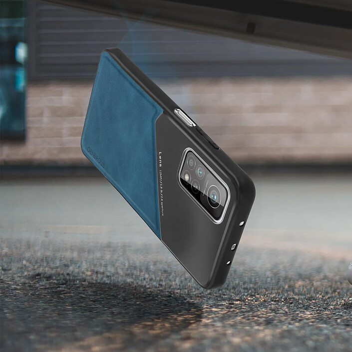 Avis Avizar Coque pour Xiaomi Mi 10T/10T Pro aspect Cuir Compatible Support Magnétique Bleu