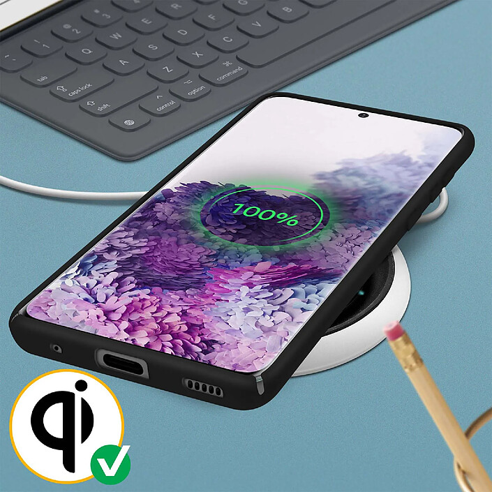 Avizar Coque Soft-Touch pour Samsung Galaxy S20 en Silicone Semi-rigide Antidérapant Noir pas cher