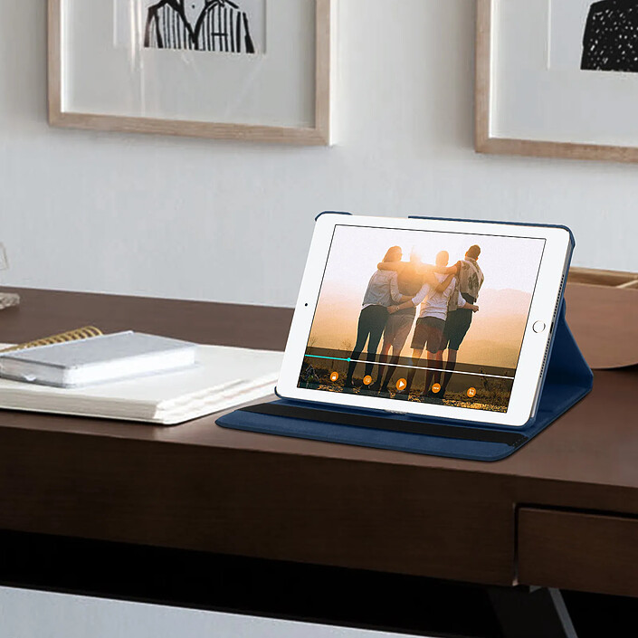 Avizar Étui Fonction Support Rotatif 360° Housse pour iPad Pro 9.7 / iPad Air 2 Bleu nuit pas cher