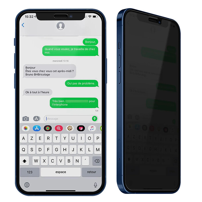 Avizar Film iPhone 12 Mini Anti-espion Verre Trempé 9H Anti-traces
