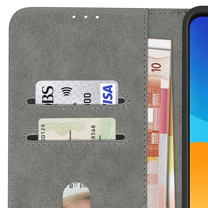 Avizar Étui Huawei P smart 2021 Protection avec Porte-carte Fonction Support Gris pas cher