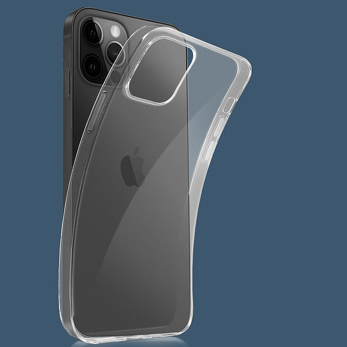 Avizar Coque Apple iPhone 12 Pro Max Silicone Flexible Caméra surélevée pas cher