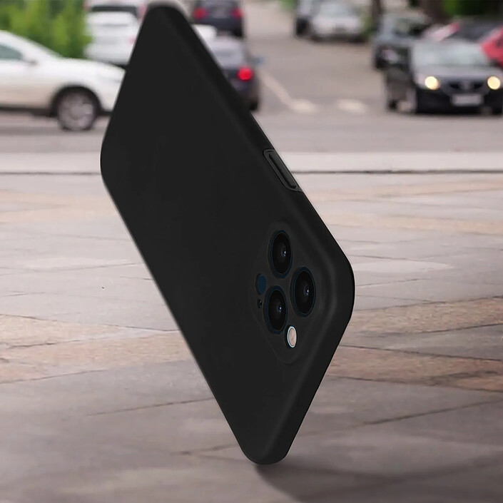 Avizar Coque pour iPhone 12 Pro Max Protection Arrière Rigide et Avant Souple Noir pas cher