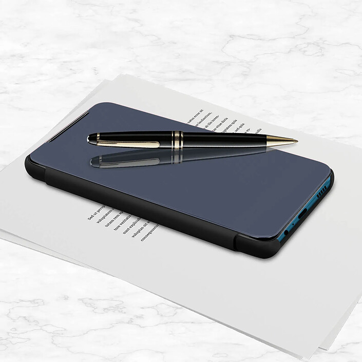 Avizar Housse pour Samsung Galaxy A12 Clapet translucide Design Miroir Support Vidéo pas cher