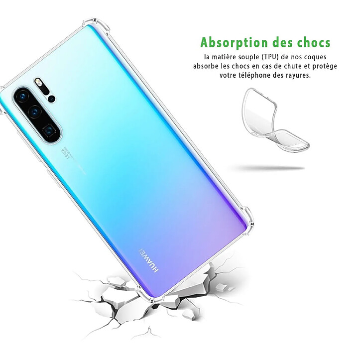 Avis Evetane Coque Huawei P30 Pro/ P30 Pro New Edition Antichoc Silicone + 2 Vitres en verre trempé Protection écran