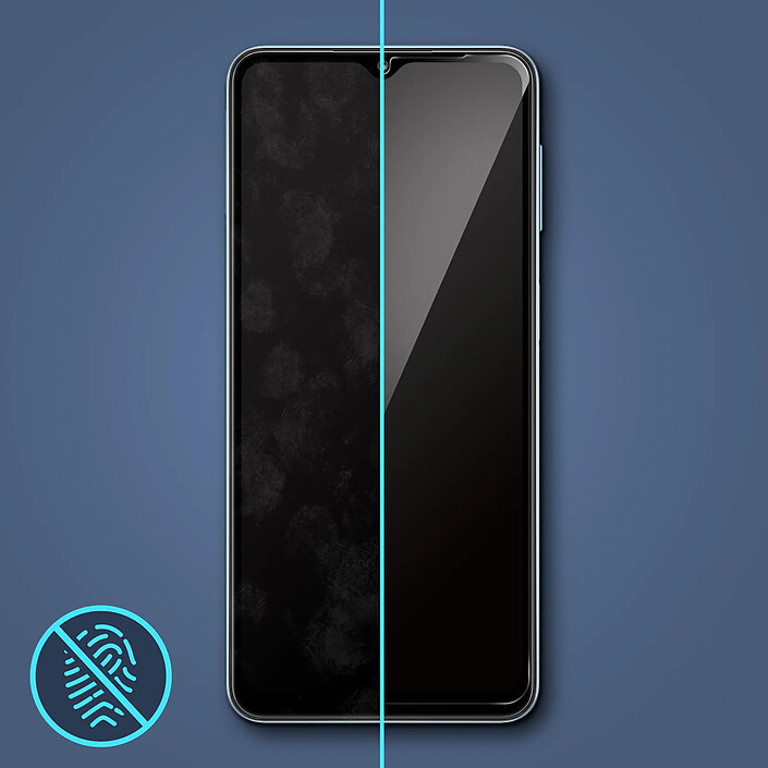Avizar Film pour Samsung Galaxy A32 5G / A02s Verre Trempé Bords Incurvés Anti-traces Noir pas cher