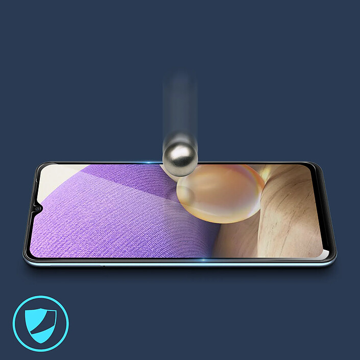 Acheter Avizar Film pour Samsung Galaxy A32 5G / A02s Verre Trempé Bords Incurvés Anti-traces Noir