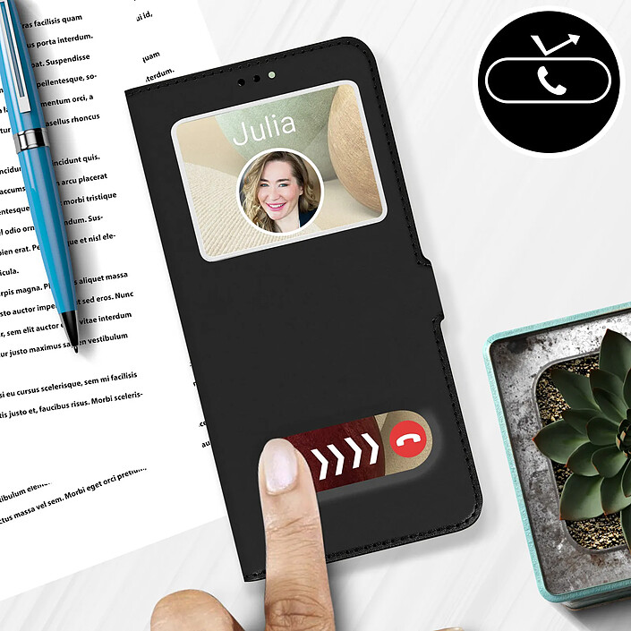 Avis Avizar Housse pour Samsung Galaxy A12 avec Double Fenêtre Support Vidéo