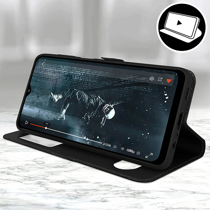 Acheter Avizar Housse pour Samsung Galaxy A12 avec Double Fenêtre Support Vidéo
