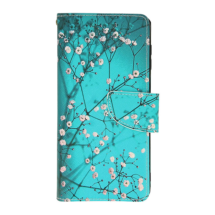 Avizar Étui pour Samsung Galaxy A12 Clapet Multicompartiments Support Vidéo Petites Fleurs