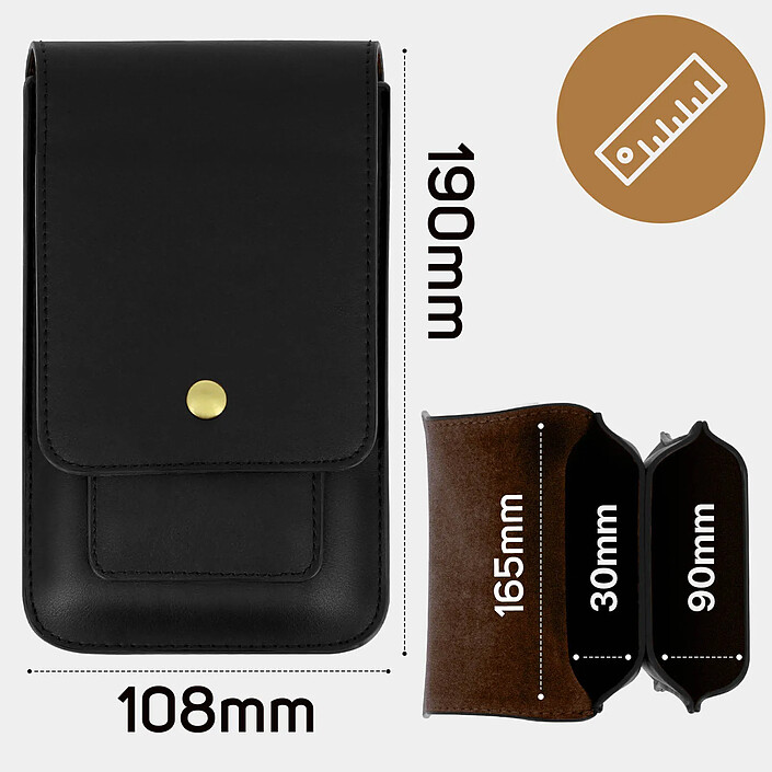 Acheter Avizar Étui Ceinture pour Smartphone Multipoche Vertical Horizontal Bouton Magnétique