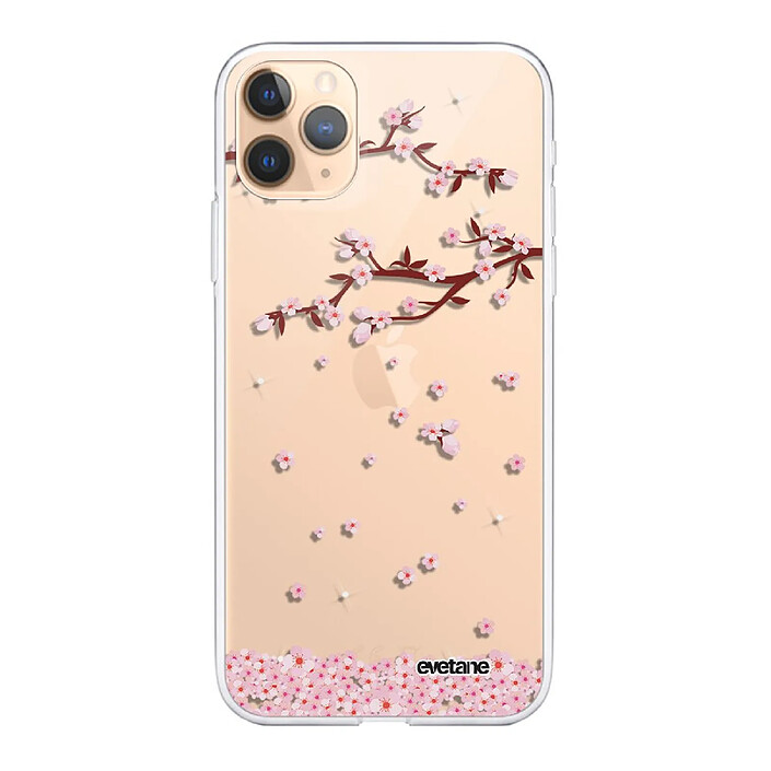 Evetane Coque iPhone 11 Pro 360 intégrale transparente Motif Chute De Fleurs Tendance .